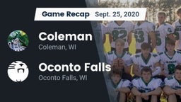 Recap: Coleman  vs. Oconto Falls  2020