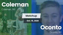 Matchup: Coleman vs. Oconto  2020