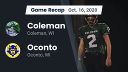 Recap: Coleman  vs. Oconto  2020