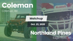 Matchup: Coleman vs. Northland Pines  2020