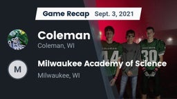 Recap: Coleman  vs. Milwaukee Academy of Science  2021
