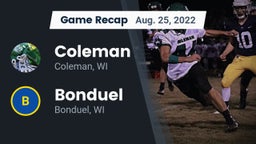 Recap: Coleman  vs. Bonduel  2022
