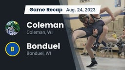 Recap: Coleman  vs. Bonduel  2023