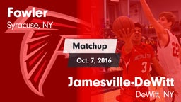 Matchup: Fowler vs. Jamesville-DeWitt  2016