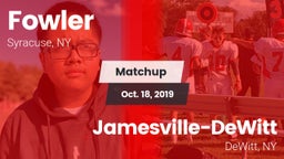 Matchup: Fowler vs. Jamesville-DeWitt  2019