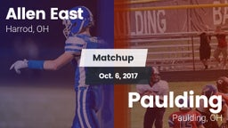 Matchup: Allen East vs. Paulding  2017