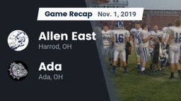 Recap: Allen East  vs. Ada  2019