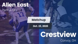 Matchup: Allen East vs. Crestview  2020