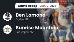 Recap: Ben Lomond  vs. Sunrise Mountain  2022