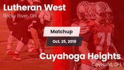 Matchup: Lutheran West vs. Cuyahoga Heights  2019