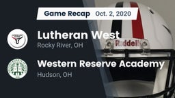 Recap: Lutheran West  vs. Western Reserve Academy 2020