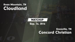 Matchup: Cloudland vs. Concord Christian  2016