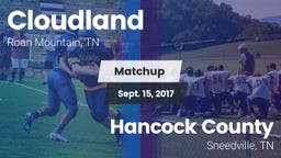 Matchup: Cloudland vs. Hancock County  2017