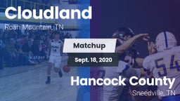 Matchup: Cloudland vs. Hancock County  2020