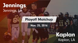 Matchup: Jennings vs. Kaplan  2016