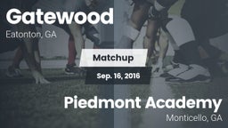 Matchup: Gatewood vs. Piedmont Academy  2016