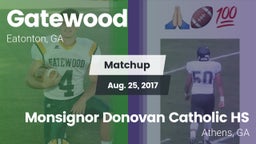 Matchup: Gatewood vs. Monsignor Donovan Catholic HS 2017