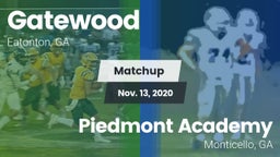 Matchup: Gatewood vs. Piedmont Academy  2020