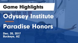 Odyssey Institute vs Paradise Honors Game Highlights - Dec. 20, 2017