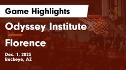 Odyssey Institute vs Florence  Game Highlights - Dec. 1, 2023