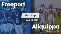 Matchup: Freeport vs. Aliquippa  2017