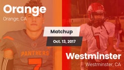 Matchup: Orange vs. Westminster  2017