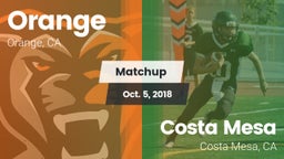 Matchup: Orange vs. Costa Mesa  2018