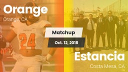 Matchup: Orange vs. Estancia  2018
