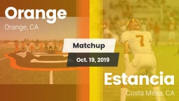 Matchup: Orange vs. Estancia  2019