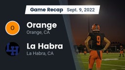 Recap: Orange  vs. La Habra  2022