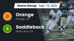 Recap: Orange  vs. Saddleback  2022