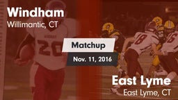 Matchup: Windham vs. East Lyme  2016