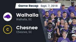 Recap: Walhalla  vs. Chesnee  2018