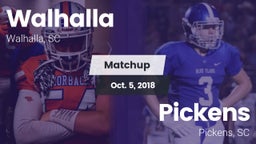 Matchup: Walhalla vs. Pickens  2018
