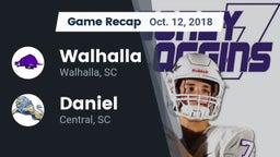Recap: Walhalla  vs. Daniel  2018