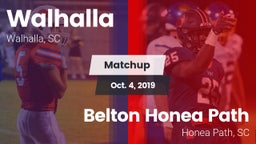 Matchup: Walhalla vs. Belton Honea Path  2019
