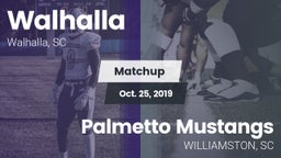 Matchup: Walhalla vs. Palmetto Mustangs 2019