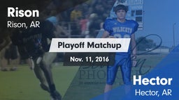 Matchup: Rison vs. Hector  2016