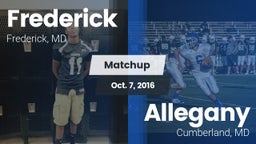 Matchup: Frederick vs. Allegany  2016