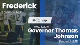 Matchup: Frederick vs. Governor Thomas Johnson  2016