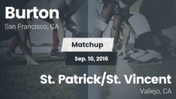 Matchup: Burton vs. St. Patrick/St. Vincent  2016