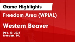 Freedom Area  (WPIAL) vs Western Beaver  Game Highlights - Dec. 10, 2021