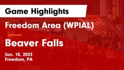 Freedom Area  (WPIAL) vs Beaver Falls  Game Highlights - Jan. 10, 2023