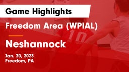 Freedom Area  (WPIAL) vs Neshannock  Game Highlights - Jan. 20, 2023