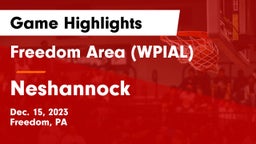 Freedom Area  (WPIAL) vs Neshannock  Game Highlights - Dec. 15, 2023