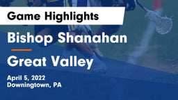 Bishop Shanahan  vs Great Valley  Game Highlights - April 5, 2022