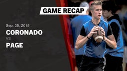 Recap: Coronado  vs. Page  2015