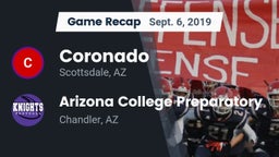 Recap: Coronado  vs. Arizona College Preparatory  2019