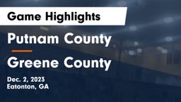 Putnam County  vs Greene County  Game Highlights - Dec. 2, 2023