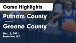 Putnam County  vs Greene County  Game Highlights - Dec. 3, 2021